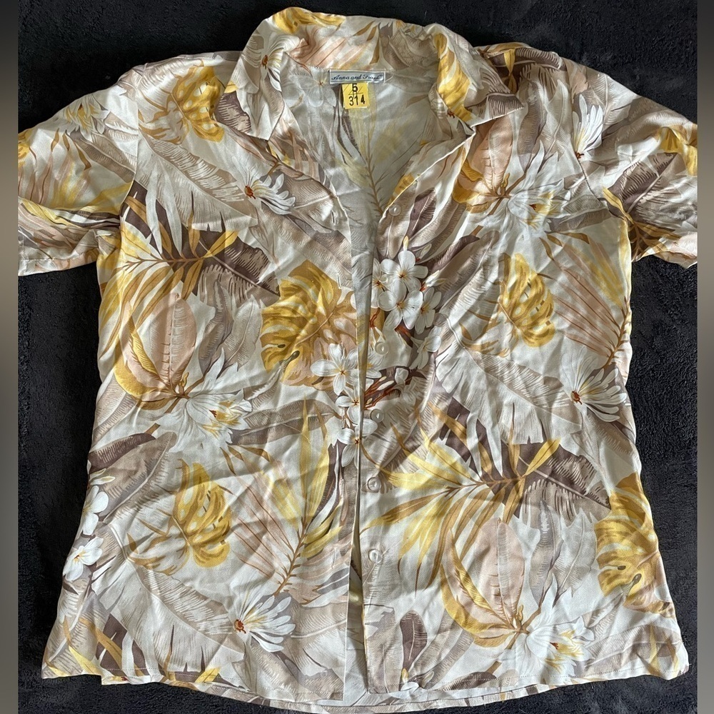 Vintage Anna and Frank polyester button-down shirt - Picture 2 of 7
